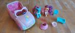 Oude vintage my little pony's met auto, Ophalen of Verzenden, Gebruikt