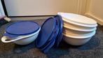 Tupperware Schalen met Deksel - 4 Stuks, Ophalen of Verzenden, Gebruikt, Wit, Bak of Kom