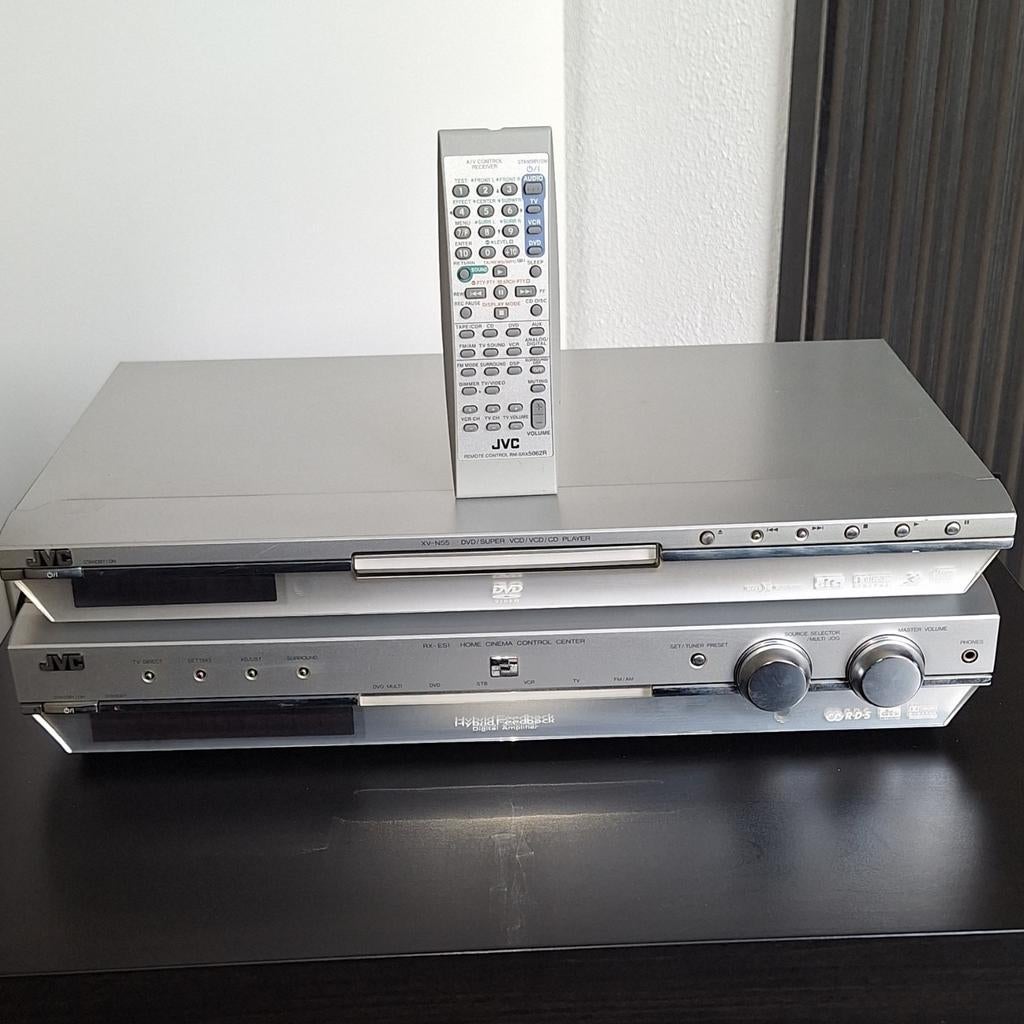 JVC Audio/Video- Versterker RX-ES1 & DVD-speler XV-N55, Ophalen of Verzenden, Gebruikt, Overige systemen, JVC