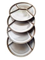 Vintage fondueborden West Germany, Huis en Inrichting, Keuken | Servies, Ophalen of Verzenden, Zo goed als nieuw, Bord(en), Overige stijlen