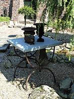 Bistrotafeltje / bistro tafeltje, Tuin en Terras, Tuintafels, Ophalen, Gebruikt, Vierkant, Metaal