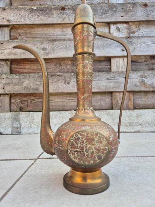 Oosterse vintage messing sierkan, handgemaakt&gedetailleerd, Antiek en Kunst, Curiosa en Brocante, Ophalen