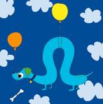 Schilderij in vrolijke kleuren op canvas: teckel. Met lijst, Ophalen, Wanddecoratie