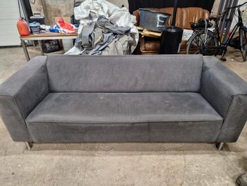 Bank en 2 Stoelen - Grijze Stof