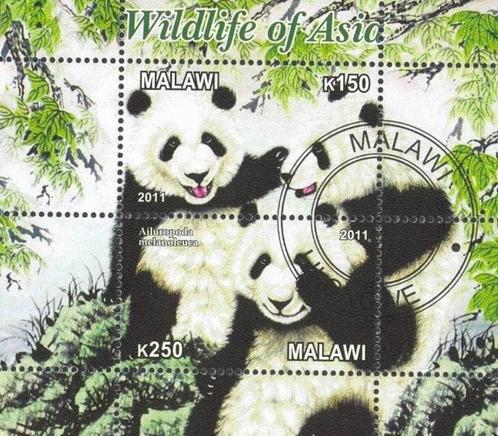 Panda's - Malawi 2011 - Gestempeld, Postzegels en Munten, Postzegels | Thematische zegels, Gestempeld, Dier of Natuur, Verzenden