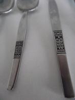 11 RVS bestek lepels zwart tulp model Amefa ASF13 1980 p s, Ophalen of Verzenden