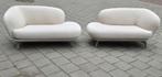 Leolux Flint design Divan stof ecru poten zand kleur, Ophalen, Gebruikt, Design, Tweepersoons