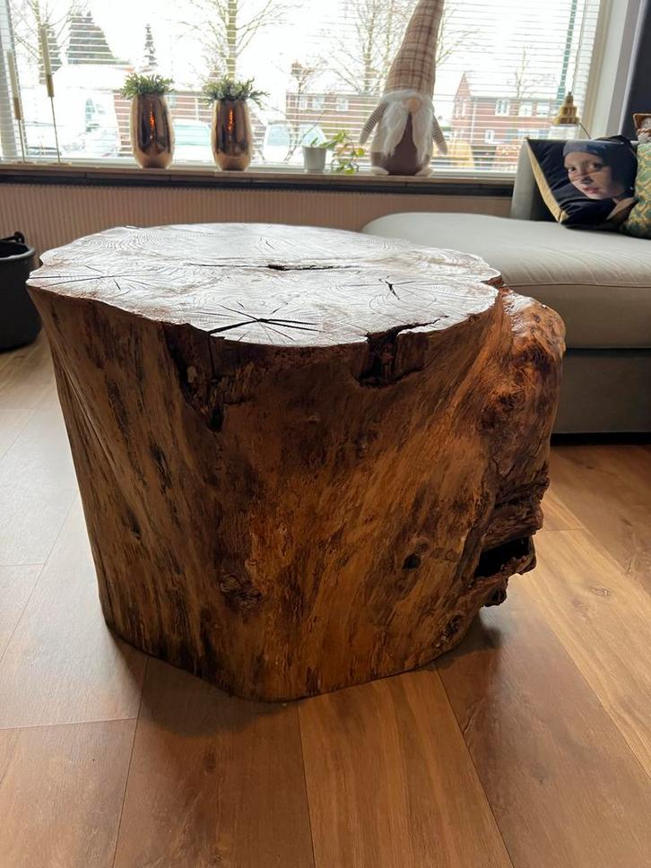 Massief Eiken Salontafel, Huis en Inrichting, Tafels | Salontafels, Gebruikt, Minder dan 50 cm, 50 tot 100 cm, 100 tot 150 cm