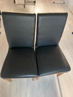 2 Zwarte Eetkamerstoelen, Ophalen, Gebruikt, Twee, Zwart
