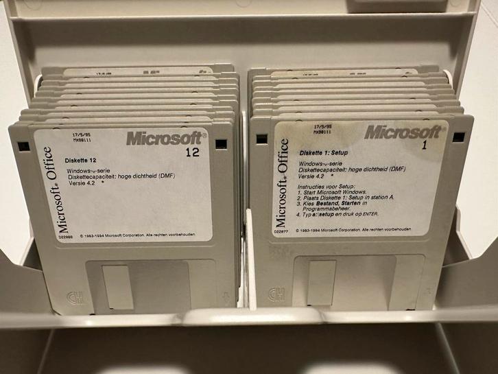 Orginele Microsoft Office 4.2 diskettes uit 1995, Computers en Software, Overige Computers en Software, Zo goed als nieuw, Ophalen of Verzenden