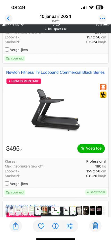 Hardloopband, Sport en Fitness, Fitnessapparatuur, Zo goed als nieuw, Loopband, Benen, Ophalen