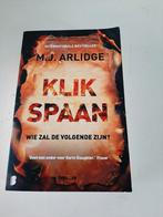Klikspaan - M.J. Arlidge - Thriller, Ophalen, Zo goed als nieuw, M.J. Arlidge, Nederland