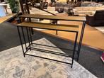 Sidetable 2-Delig goud/zwart Direct/Leverbaar 60%Korting, Huis en Inrichting, Tafels | Sidetables, Ophalen, 100 tot 150 cm, Nieuw