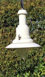 Vintage Scheepslamp - Industrieel Design, Gebruikt, Ophalen of Verzenden, Glas, Minder dan 50 cm