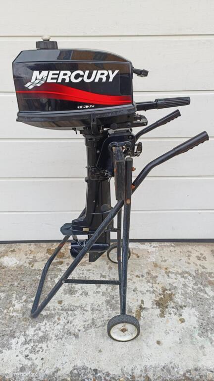 Mercury 4 pk 2 takt kortstaart, Watersport en Boten, Buiten- en Binnenboordmotoren, Gebruikt, Benzine, Buitenboordmotor, Minder dan 5 pk