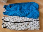 Twee slaapzakken 90 cm wit en blauw €2, Ophalen, Gebruikt, 85 tot 100 cm, Slaapzak