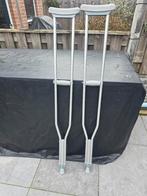 Loopkrukken aluminium voor onder de oksel., Ophalen, In hoogte verstelbaar, Zo goed als nieuw