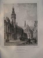 26  / Alkmaar het Stadhuis  Staalgravure  1860, Antiek en Kunst, Kunst | Etsen en Gravures, Ophalen of Verzenden