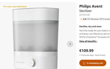 Philips avent steriliser and dryer beschikbaar voor biedingen
