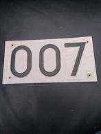 👉 Metalen 007 bordje, Ophalen of Verzenden, Zo goed als nieuw, Poster, Artwork of Schilderij