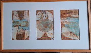 Drieluik. VOLUPTUOUS Ladies. Karin Templin-Glees? 79/46 cm. beschikbaar voor biedingen
