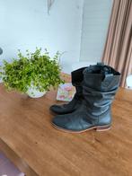 Zwarte leren laarzen maat 41, Zwart, Lage of Enkellaarzen, Ophalen of Verzenden, Ziengs