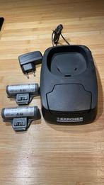 Kärcher Window Vac 2x batterĳ accu en oplader voor oa VW5, Ophalen of Verzenden, Raamwisser of Trekker