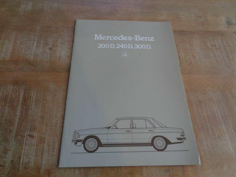 Mercedes 200D-240D-300D Folder Brochure W123 Druk 1983, Verzenden, Gelezen, Mercedes