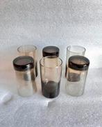 6 Vintage rookglas glaasjes 10 cm hoog, Verzamelen, Glas en Borrelglaasjes, Ophalen of Verzenden, Overige typen