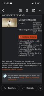 Entree ticket, Tickets en Kaartjes, Twee personen, December