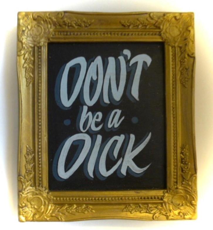 Handgeschilderd tekstbord / schilderij / tattoo / mancave, Huis en Inrichting, Woonaccessoires | Tekstborden en Spreuken, Nieuw