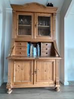 Antiek grenenhouten secretaire, Huis en Inrichting, Ophalen, Gebruikt, 100 tot 150 cm, Met lade(s)