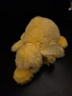 L.dake en z'n gele eend 22 cm pluche velours met strikje en, Ophalen of Verzenden, Zo goed als nieuw, Eend