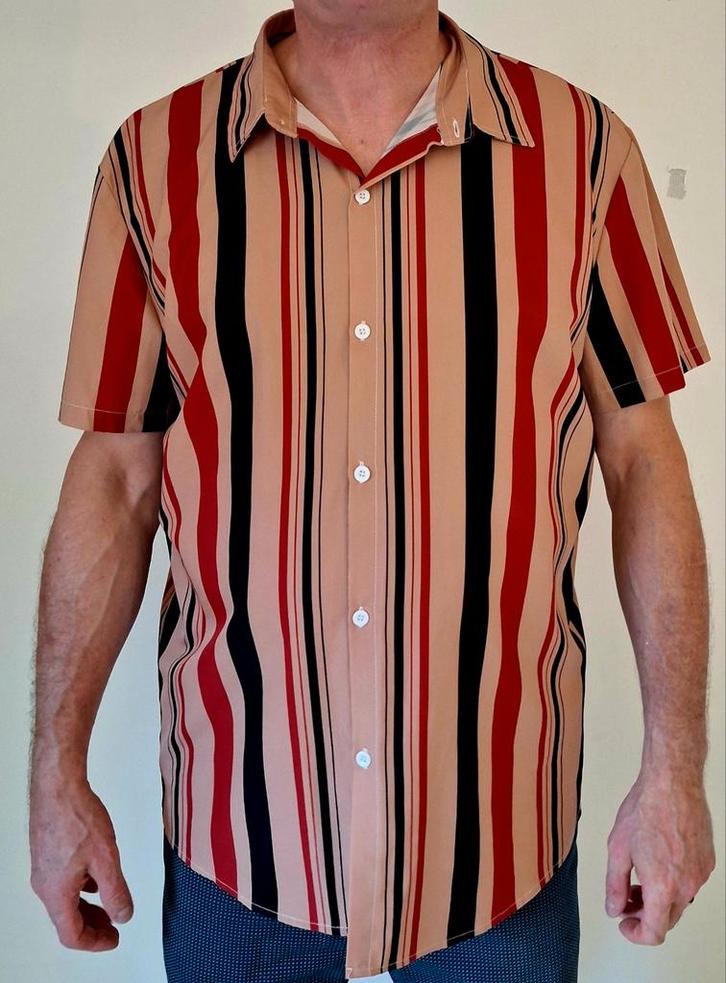 Shein Heren Overhemd XXL Gestreept, Kleding | Heren, Overhemden, Zo goed als nieuw, Overige halswijdtes, Overige kleuren, Ophalen of Verzenden