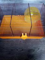 Hamster-/muizenkooi, oranje met bruine tralies, (392522), Dieren en Toebehoren, Kooi, Minder dan 75 cm, Zo goed als nieuw, Hamster