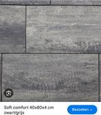 Excluton soft comfort grijs/zwart 40x80x4 pallet 9,6m2, Tuin en Terras, Tegels en Klinkers, Ophalen, Nieuw, 5 tot 10 m², Beton