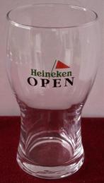 Heineken bier glas met tekst Heineken open en vlag, Verzamelen, Biermerken, Nieuw, Overige merken, Glas of Glazen, Ophalen of Verzenden
