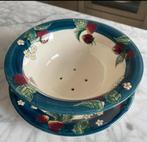Fruittest Schaal Aardbeien Vic’s Hand Painted Vintage, Ophalen of Verzenden