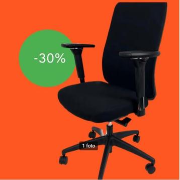 Ergonomische Bureaustoel Zwart SALE -30% beschikbaar voor biedingen