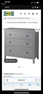 IKEA Hemnes Ladekast Grijs, Huis en Inrichting, Kasten | Ladekasten, Ophalen, 50 tot 100 cm, Zo goed als nieuw, 3 of 4 laden