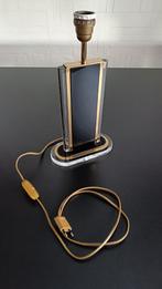 Vintage messing/plexiglas lampenvoet., Gebruikt, Ophalen of Verzenden, Glas, Minder dan 50 cm