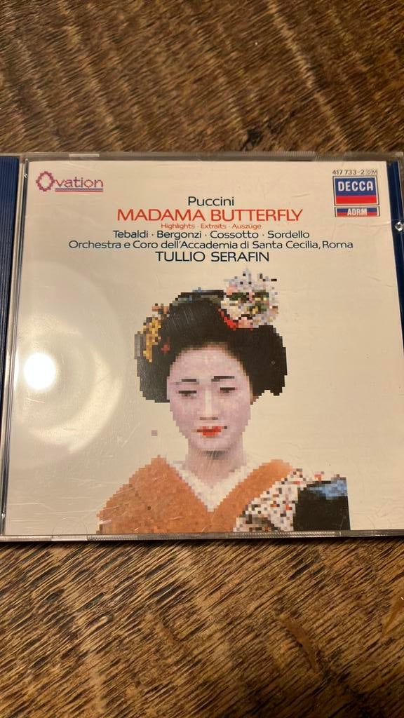 CD puccini Madama Butterfly Tullio Serafin, Ophalen of Verzenden, Zo goed als nieuw, Opera of Operette
