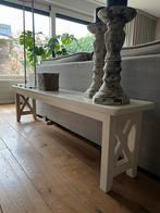 TE KOOP: Witte houten sidetable, Ophalen, Zo goed als nieuw, 25 tot 50 cm, Rechthoekig