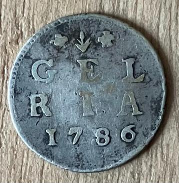 Dubbele Wapenstuiver Gelria 1786 beschikbaar voor biedingen