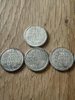 Zilveren 25 cent munten Wilhelmina (1917-1941), Postzegels en Munten, Munten | Nederland, Zilver, 25 cent, Ophalen of Verzenden