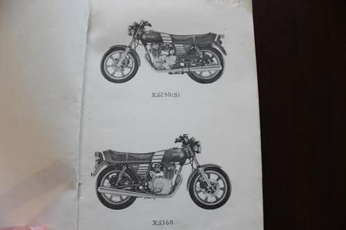 Yamaha XS250 S XS360 1977 motorcycle parts list XS 360 250S, Motoren, Handleidingen en Instructieboekjes, Yamaha, Ophalen of Verzenden
