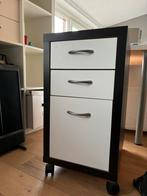 Zwart/Witte ladekast, Huis en Inrichting, Kasten | Ladekasten, Ophalen, 50 tot 100 cm, Zo goed als nieuw, 3 of 4 laden