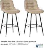 Bar stoel Beige Microfiber €54,95p/st