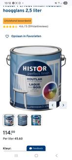 Houtlak hoogglans enzv, Doe-het-zelf en Verbouw, Verf, Beits en Lak, Wit, Ophalen of Verzenden, Zo goed als nieuw, Lak