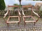 Vintage fauteuils De Ster Gelderland, Huis en Inrichting, Fauteuils, Gebruikt, 75 tot 100 cm, 50 tot 75 cm, Hout
